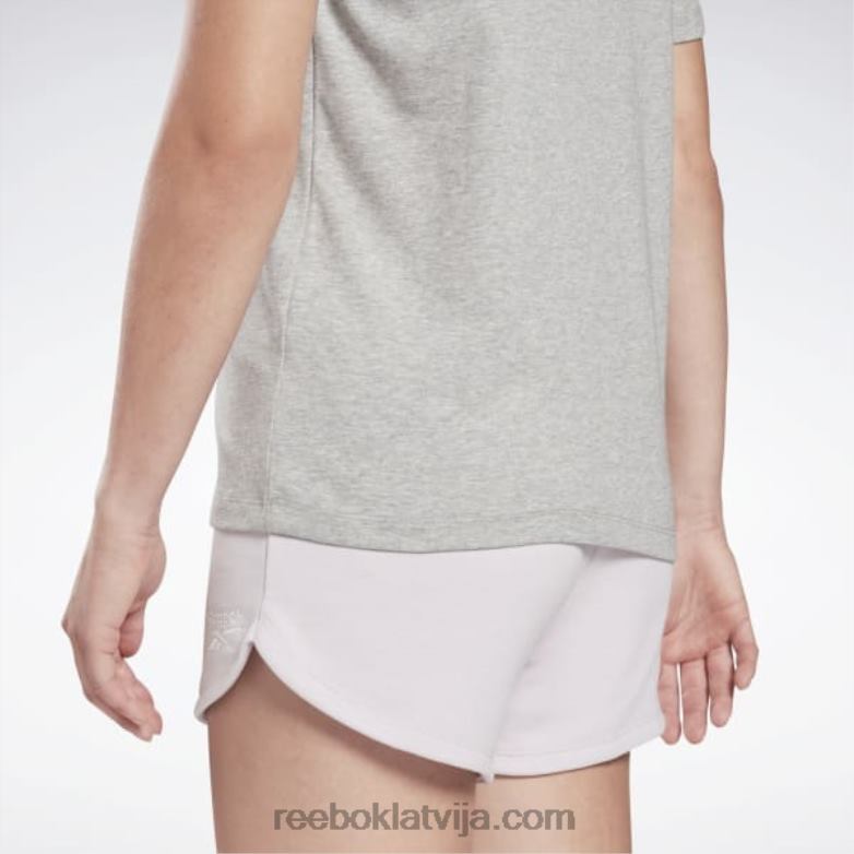 identitātes t-krekls sievietes 0T464703 Reebok vidēji pelēki virši
