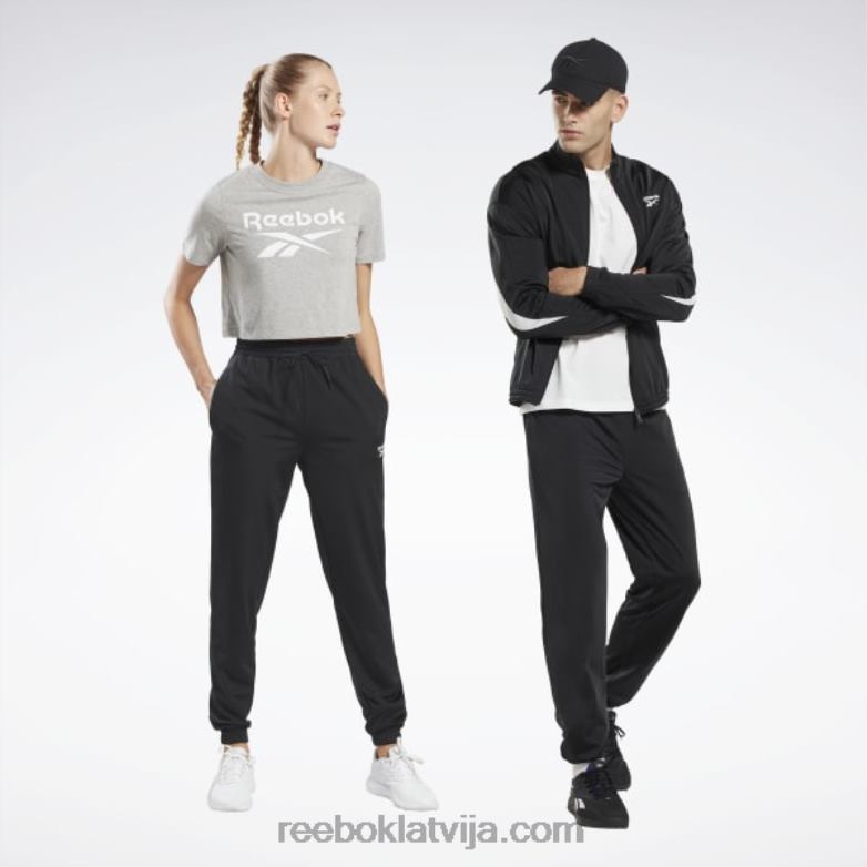 identitātes vektora adītas sporta bikses0T464311 Reebok nakts melns
