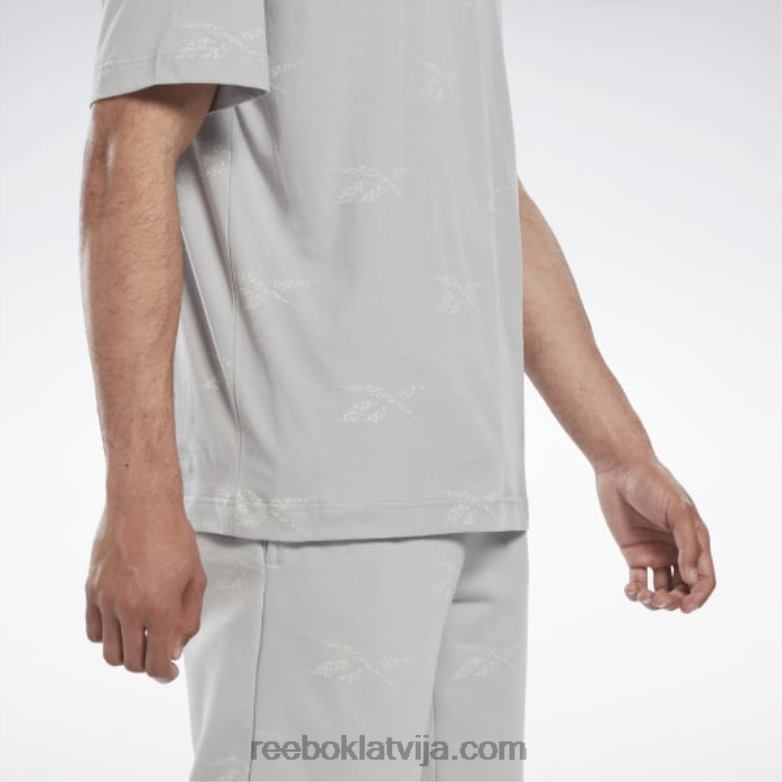 identitātes vektora t-krekls vīriešiem 0T4641271 Reebok tīri pelēks 3