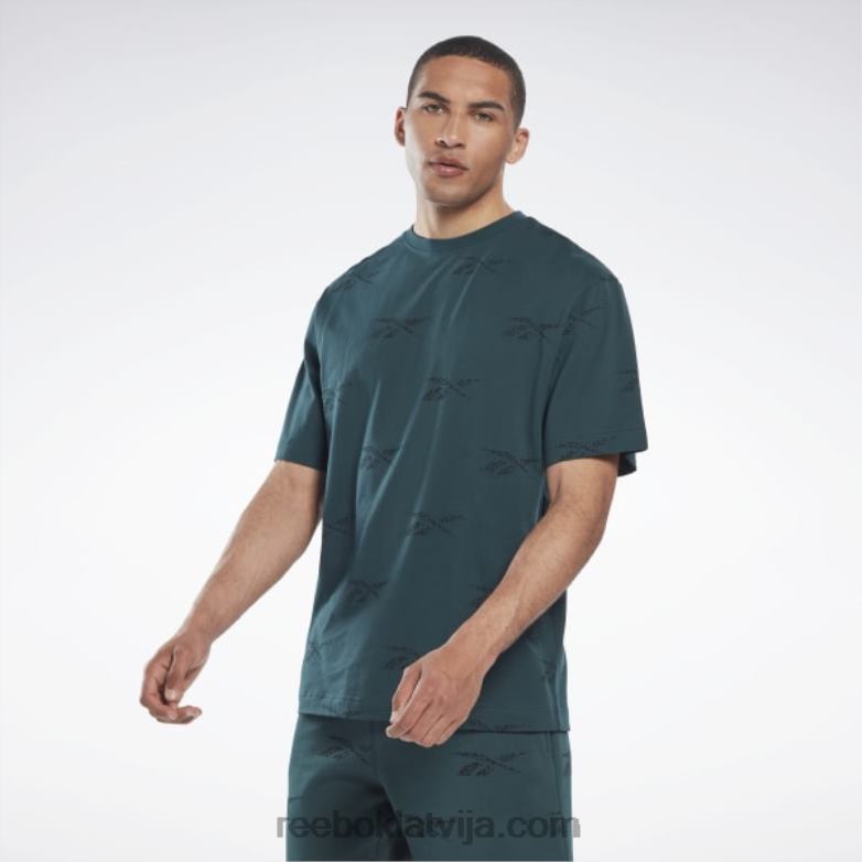 identitātes vektora t-krekls vīriešiem 0T4641302 Reebok mežs zaļš