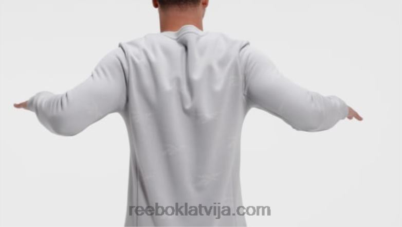 identitātes vektors flīsa ekipāžas sporta krekls vīriešiem 0T4641248 Reebok tīri pelēks 3