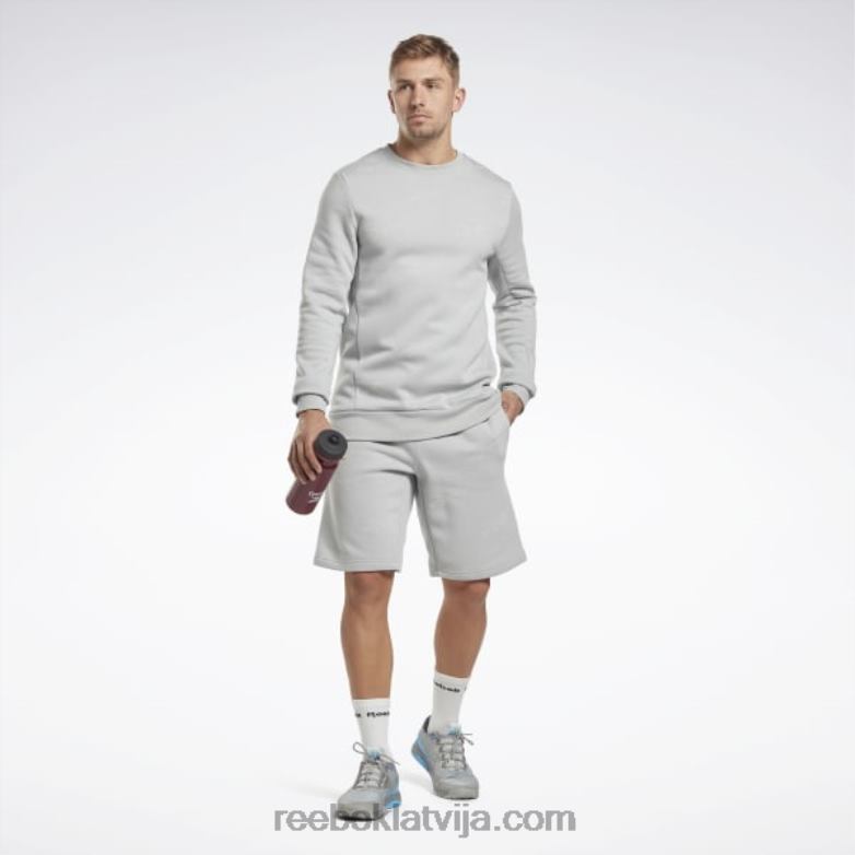 identitātes vektors flīsa ekipāžas sporta krekls vīriešiem 0T4641248 Reebok tīri pelēks 3