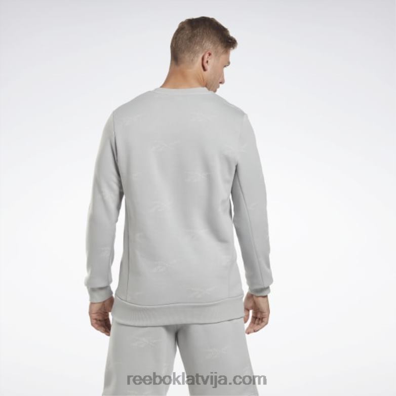 identitātes vektors flīsa ekipāžas sporta krekls vīriešiem 0T4641248 Reebok tīri pelēks 3