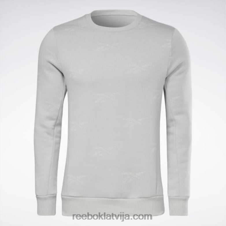 identitātes vektors flīsa ekipāžas sporta krekls vīriešiem 0T4641248 Reebok tīri pelēks 3