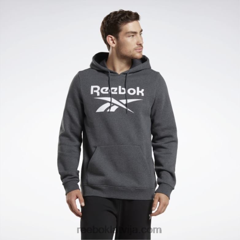identitātes vilnas džemperis ar logotipu vīriešiem 0T4641205 Reebok tumši pelēki virši