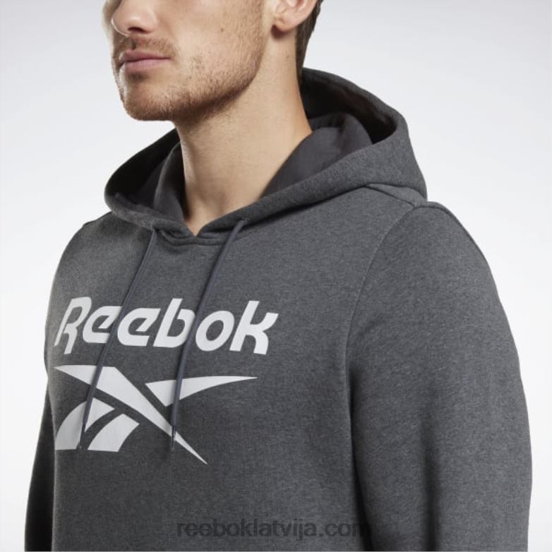 identitātes vilnas džemperis ar logotipu vīriešiem 0T4641205 Reebok tumši pelēki virši