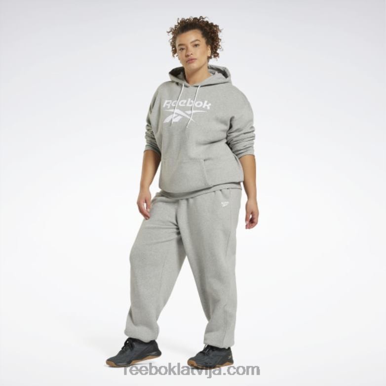 identitātes vilnas skriešanas bikses (liela izmēra) sievietes 0T464647 Reebok vidēji pelēki virši