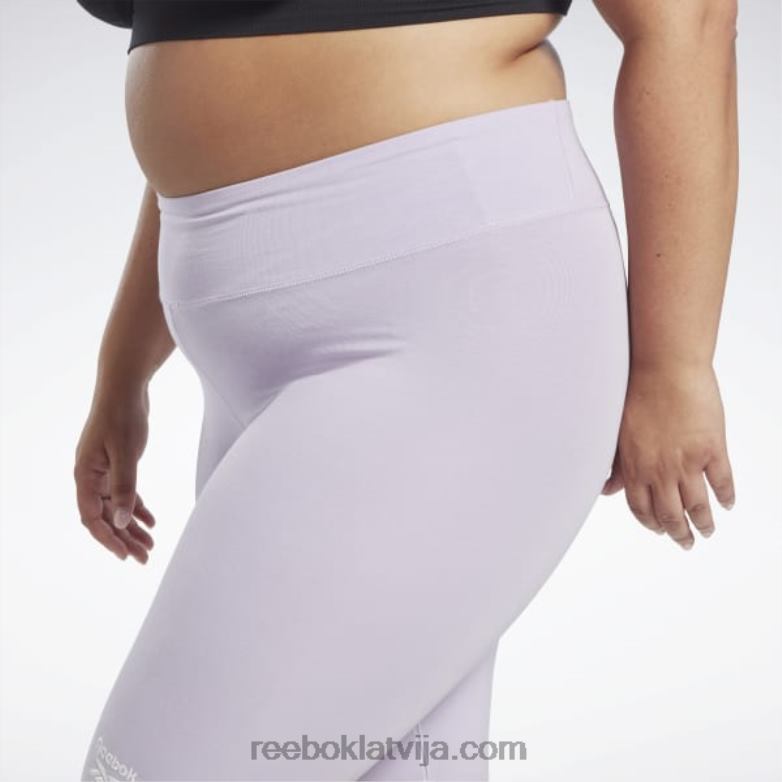 identitātes šorti ar logotipu (plus izmēra) sievietes 0T464861 Reebok violeta oāze