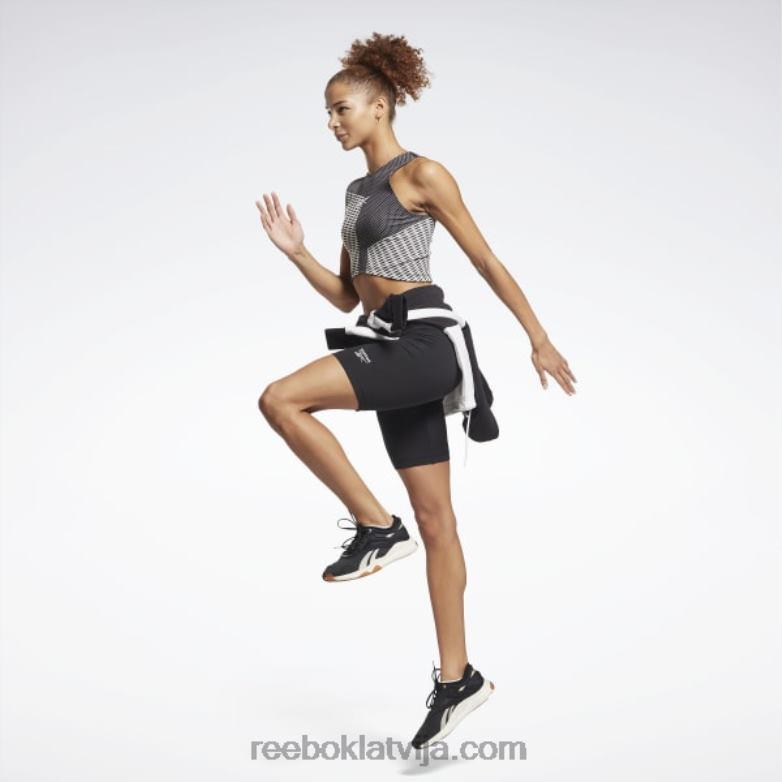 identitātes šorti ar logotipu sievietes 0T464436 Reebok melns