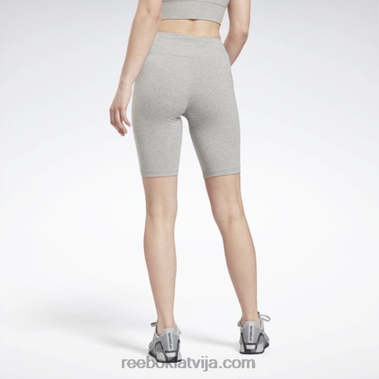 identitātes šorti ar logotipu sievietes 0T464693 Reebok vidēji pelēki virši