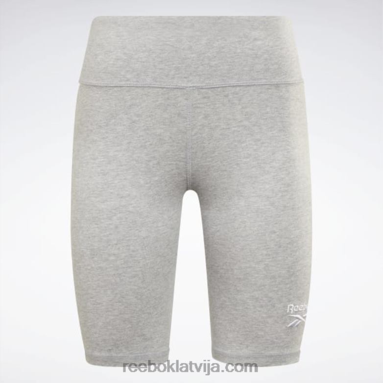 identitātes šorti ar logotipu sievietes 0T464693 Reebok vidēji pelēki virši