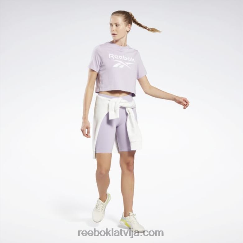 identitātes šorti ar logotipu sievietes 0T464838 Reebok violeta oāze