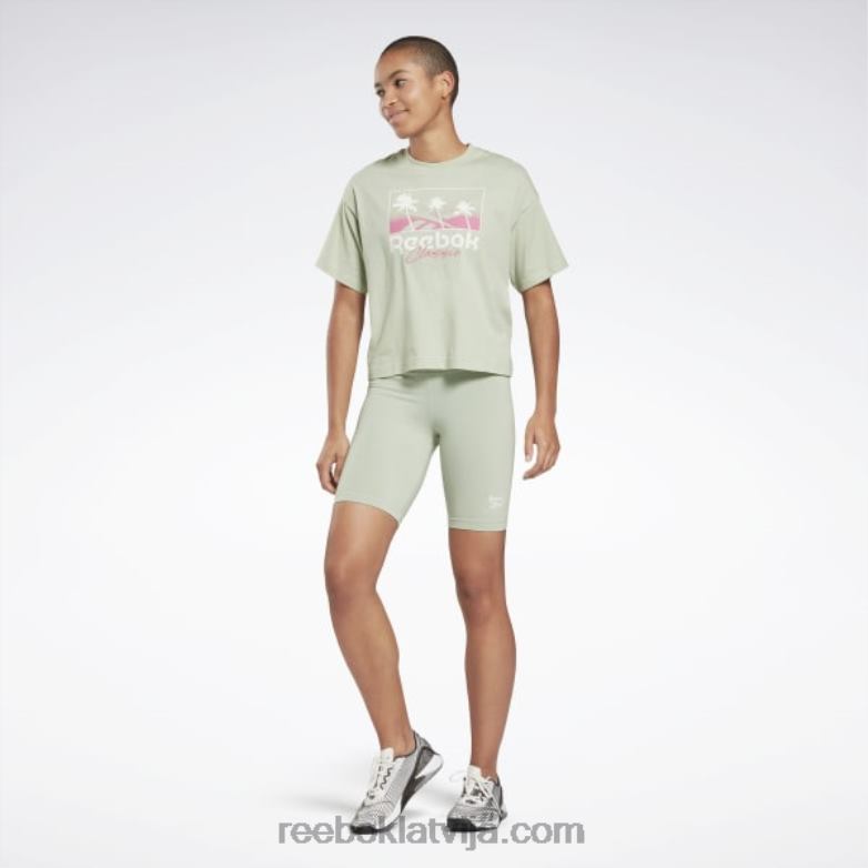 identitātes šorti ar logotipu sievietes 0T464976 Reebok gaišā salvija