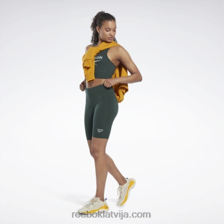 identitātes šorti ar logotipu sievietes 0T464977 Reebok mežzaļa mel