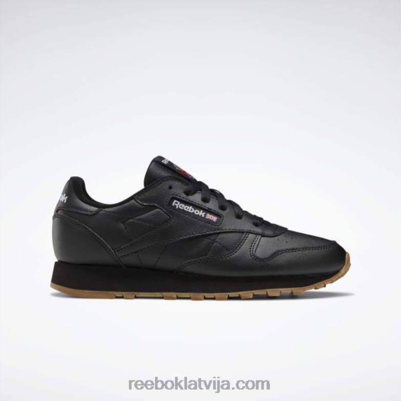 klasiskās ādas apavi - klases skola bērni 0T4641422 Reebok serde melna/reebok gumijas gumija-02