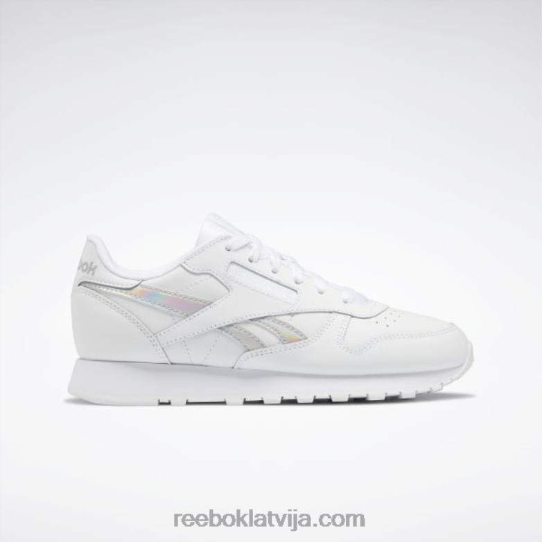klasiskās ādas apavi - klases skola bērni 0T4641425 Reebok ftwr balts