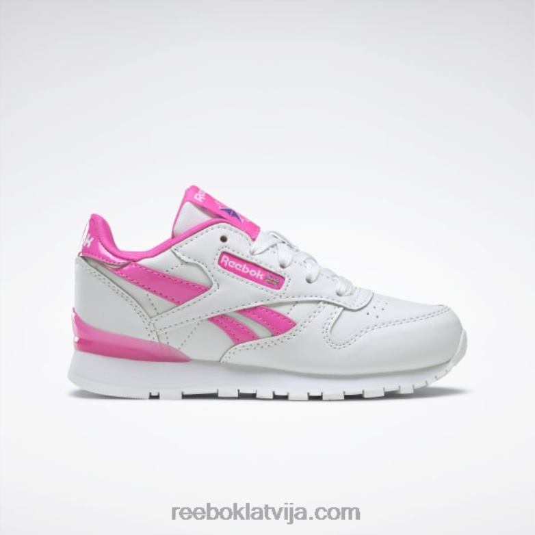 klasiskās ādas step 'n' flash kurpes - pirmsskolas vecuma bērniem bērni 0T4641378 Reebok ftwr balts/atomrozā