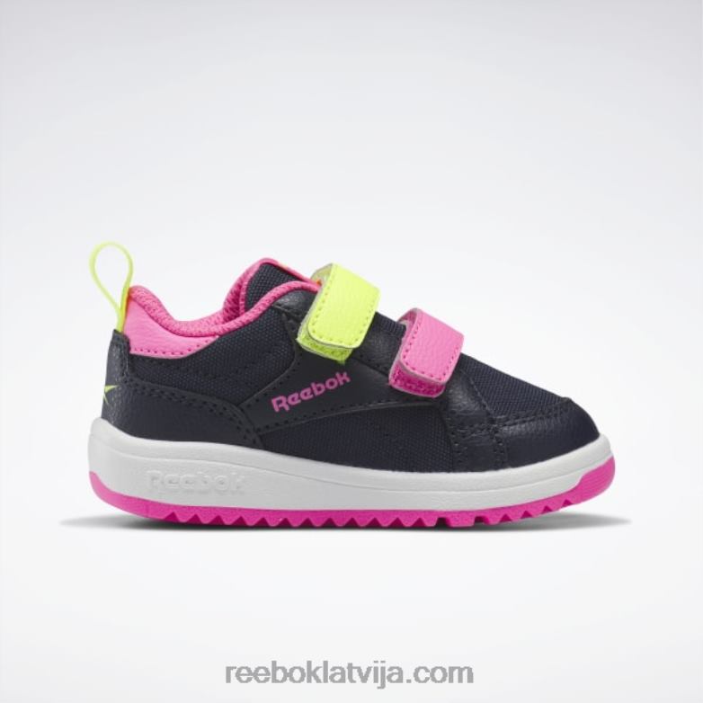 weebok aizdares zemie apavi - toddler bērni 0T4641404 Reebok vektora flote/atomrozā/saules skābes dzeltena