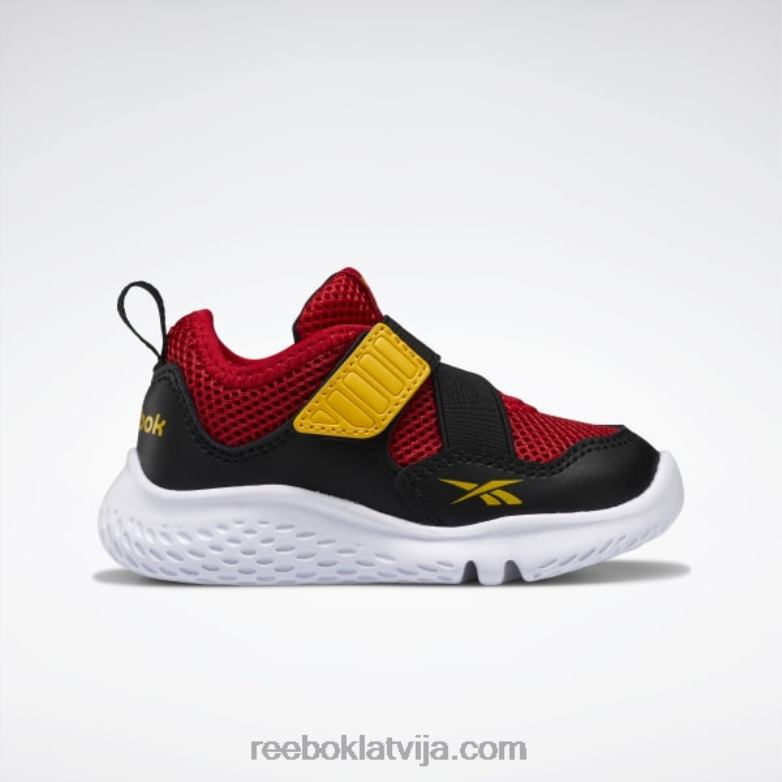 weebok flex sprint - toddler bērni 0T4641452 Reebok vektors sarkans / kodols melns / vienmēr dzeltens