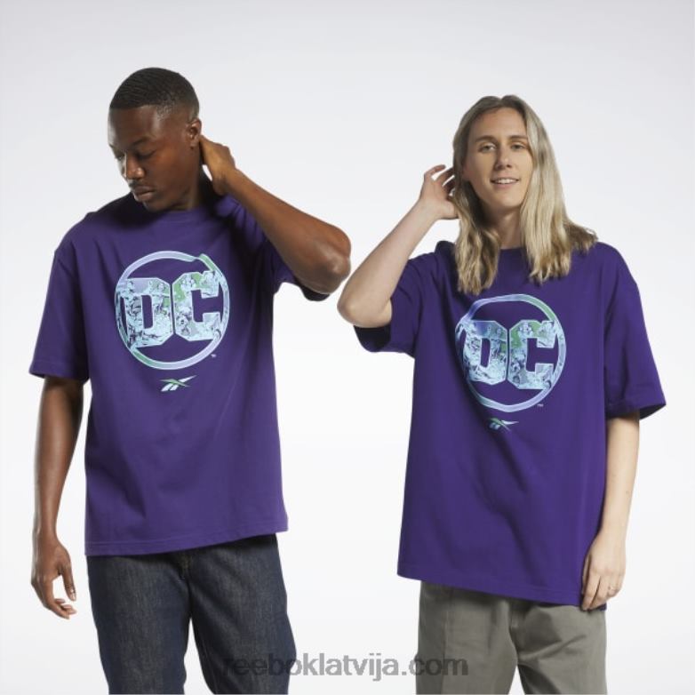 dc x logo t-krekls0T464409 Reebok tumša orhideja