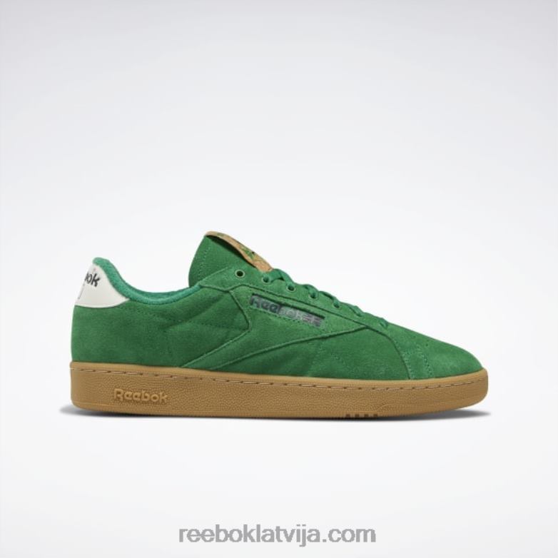 club c 85 pamatu apavi0T464334 Reebok glen green/vector red/reebok gumijas gumija-04