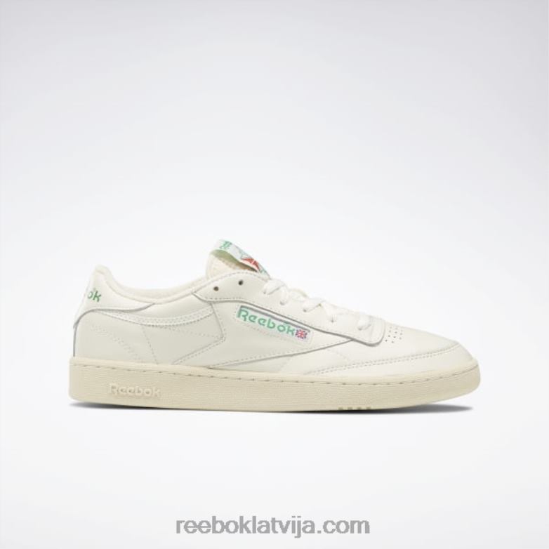club c 85 vintage apavi0T46411 Reebok krīts/papīrbalts/glenzaļš