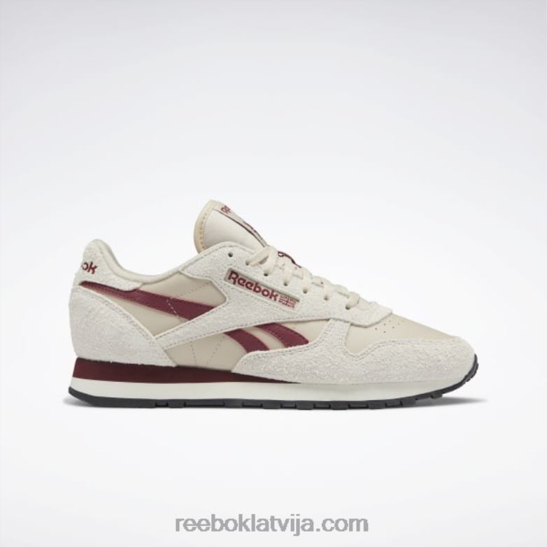 klasiskas ādas kurpes0T46458 Reebok moderna bēša/alabastra/klasiskā bordo