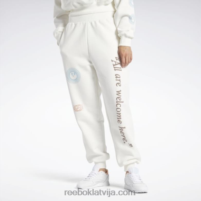 klasiskas grafiskās bikses sievietes 0T464687 Reebok krīts