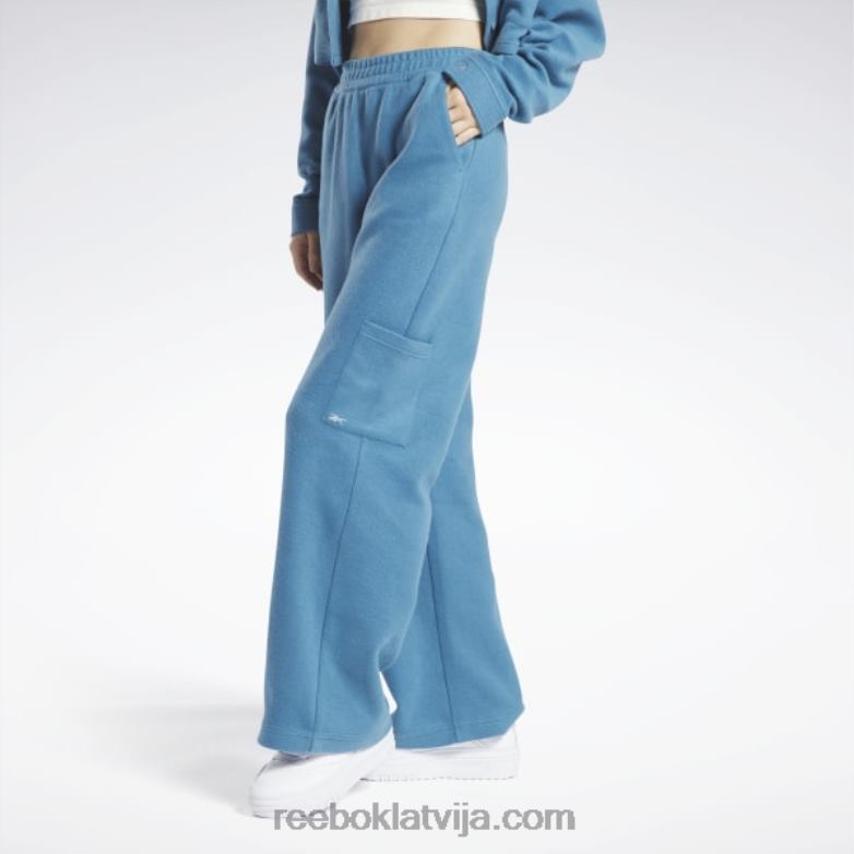 klasiskas reversa flīsa platas bikses sievietes 0T464524 Reebok tēraudzils s23-r