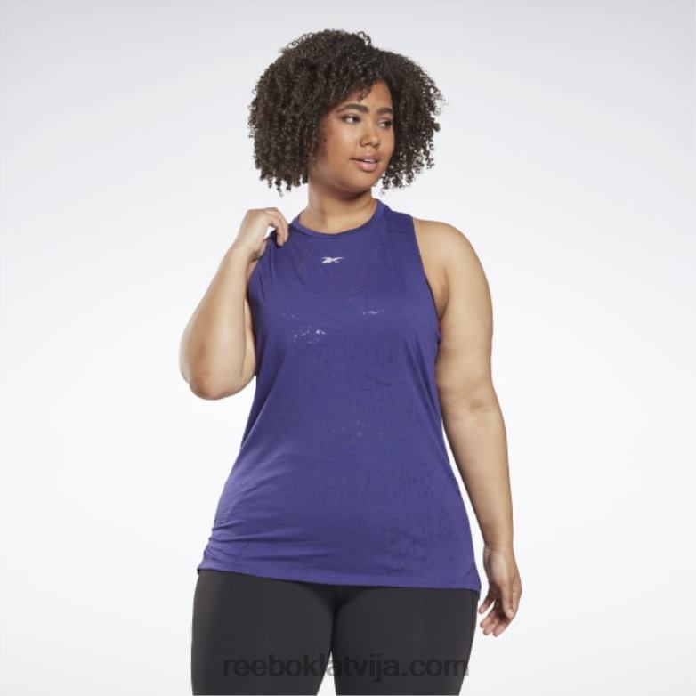 izdegšanas tvertnes augšdaļa (plus izmēra) sievietes 0T464757 Reebok trekns violets