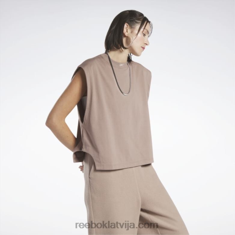 klasisks džersija muskuļu topis sievietes 0T464803 Reebok taupe