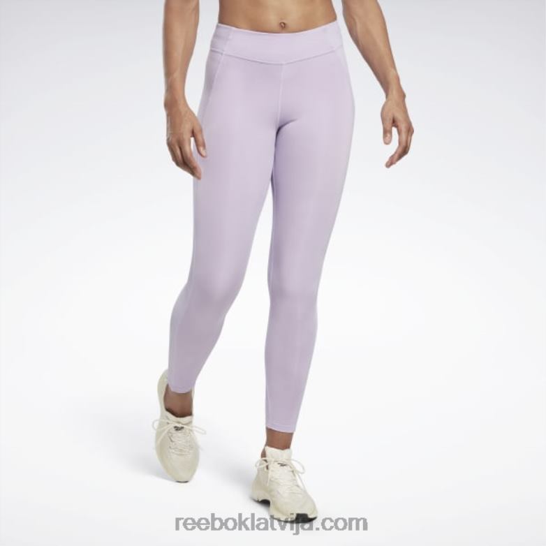 joga augstas jostasvietas veiktspējas ribu legingi sievietes 0T464698 Reebok violeta oāze