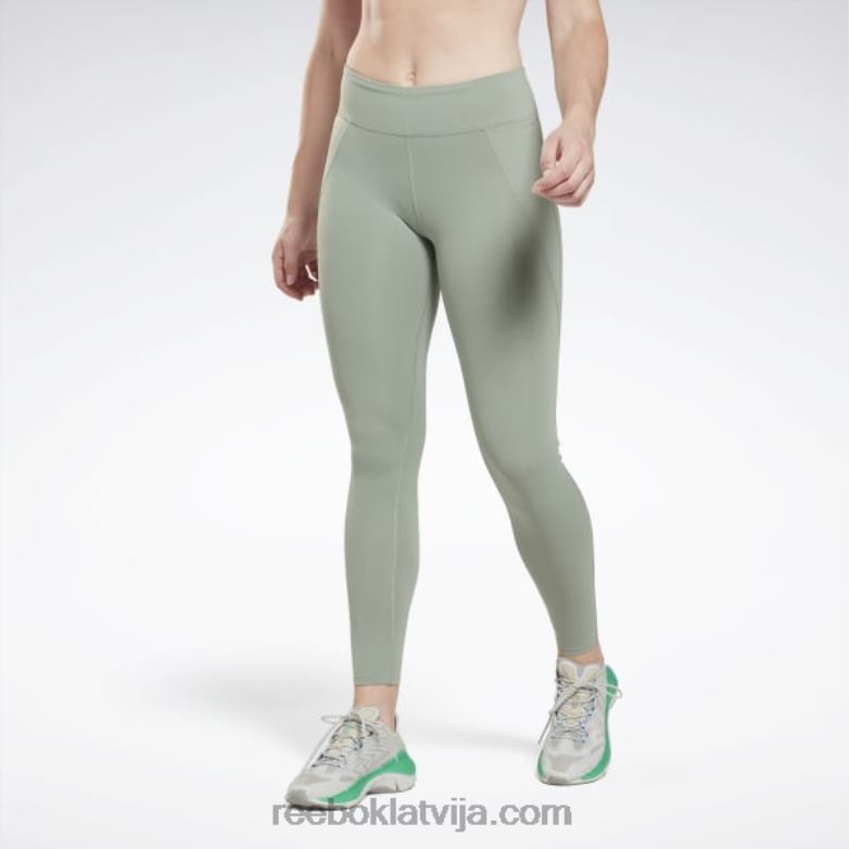 luksusa legingi sievietes 0T464471 Reebok harmonija zaļa