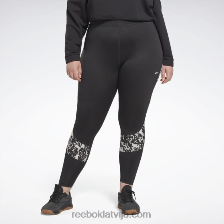 moderni safari legingi (plus izmēra) sievietes 0T464454 Reebok nakts melns