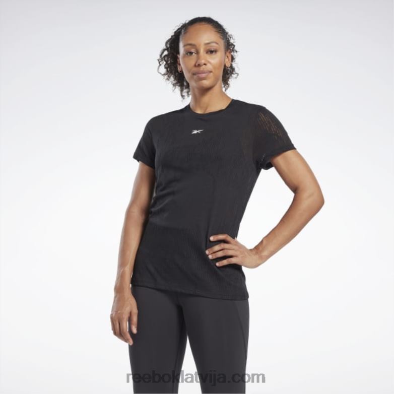 izdegšanas t-krekls sievietes 0T464855 Reebok melns