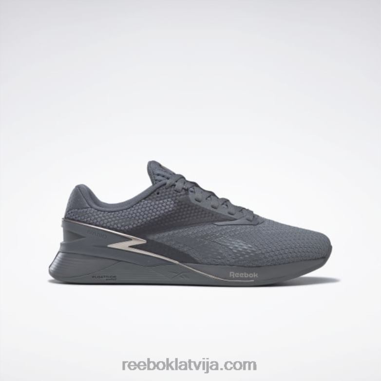 nano x3 sieviešu apavi0T46418 Reebok tīri pelēks 6/tīrs pelēks 7/taupe met s23