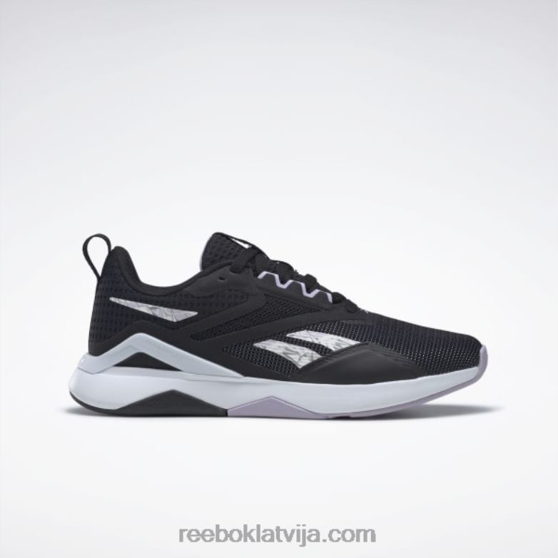 nanoflex tr 2.0 sieviešu treniņu apavi0T464136 Reebok kodols melns/ftwr balts/violeta oāze