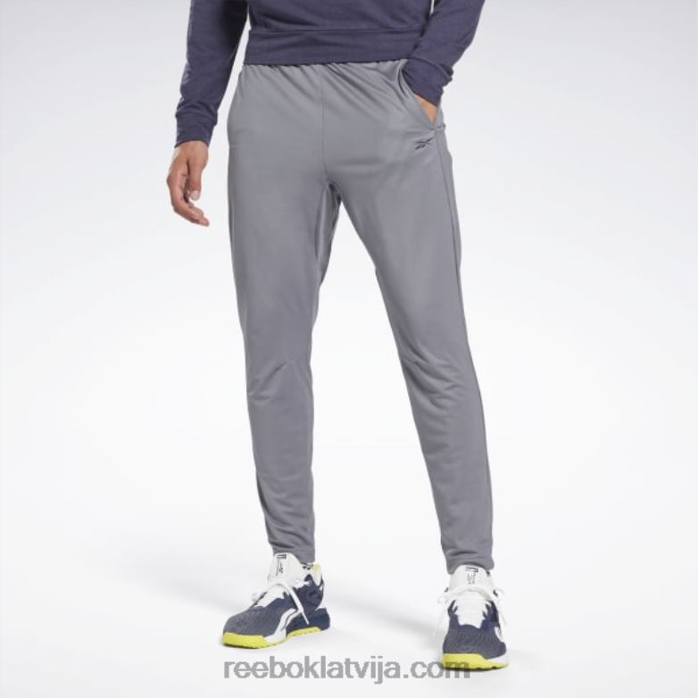 treniņam gatavas treka bikses vīriešiem 0T4641166 Reebok pelēks