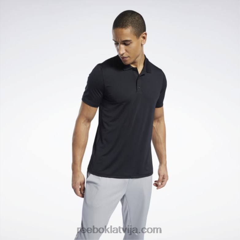 treniņam gatavs polo krekls vīriešiem 0T4641228 Reebok melns