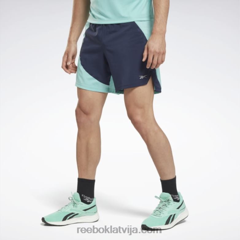 skriešanas šorti vīriešiem 0T4641207 Reebok daļēji klasiska zilganzaļa