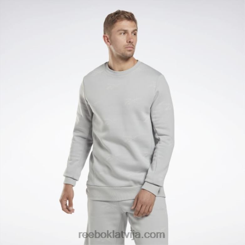 identitātes vektors, flīsa, ekipāžas sporta krekls vīriešiem 0T4641248 Reebok tīri pelēks 3