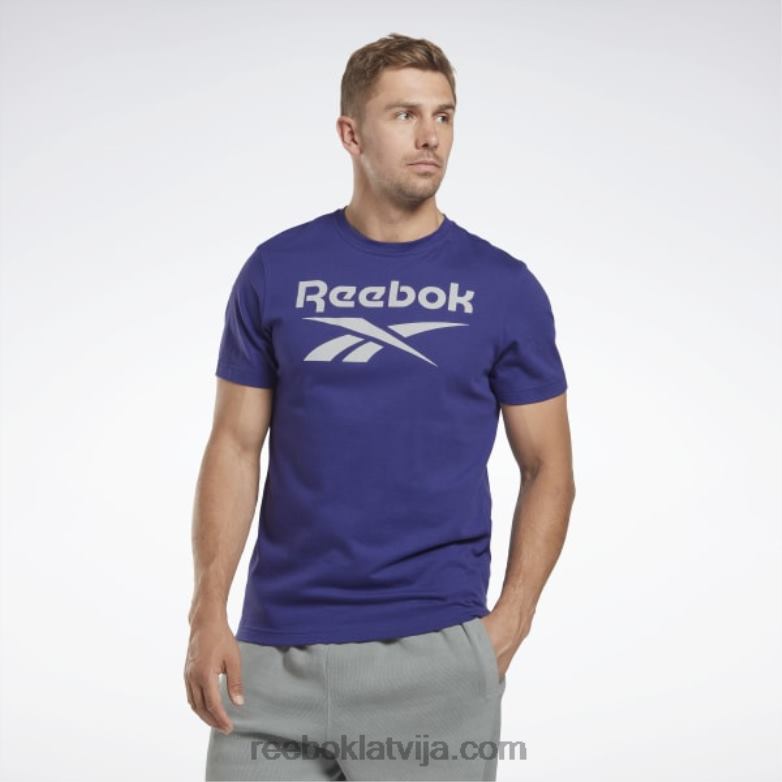 identitātes liela logotipa t-krekls vīriešiem 0T4641348 Reebok trekns violets