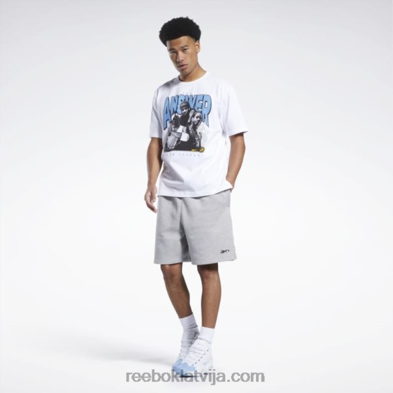 iverson trio t-krekls ar īsām piedurknēm vīriešiem 0T4641173 Reebok balts