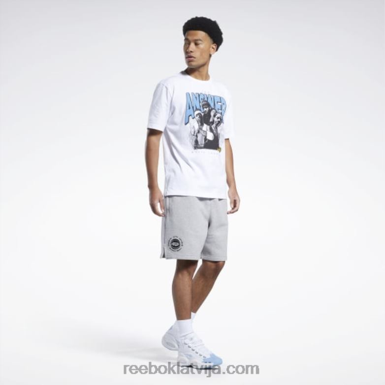 iverson trio t-krekls ar īsām piedurknēm vīriešiem 0T4641173 Reebok balts