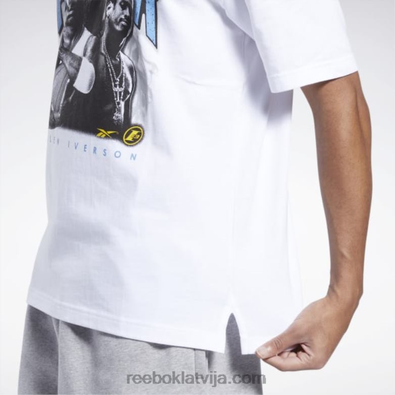 iverson trio t-krekls ar īsām piedurknēm vīriešiem 0T4641173 Reebok balts