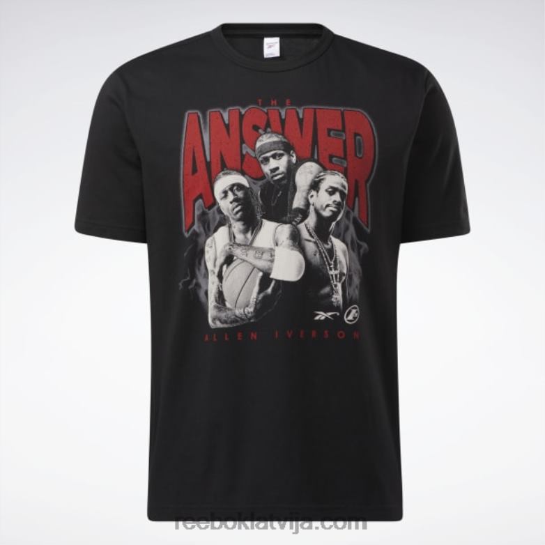 iverson trio t-krekls ar īsām piedurknēm vīriešiem 0T4641226 Reebok melns