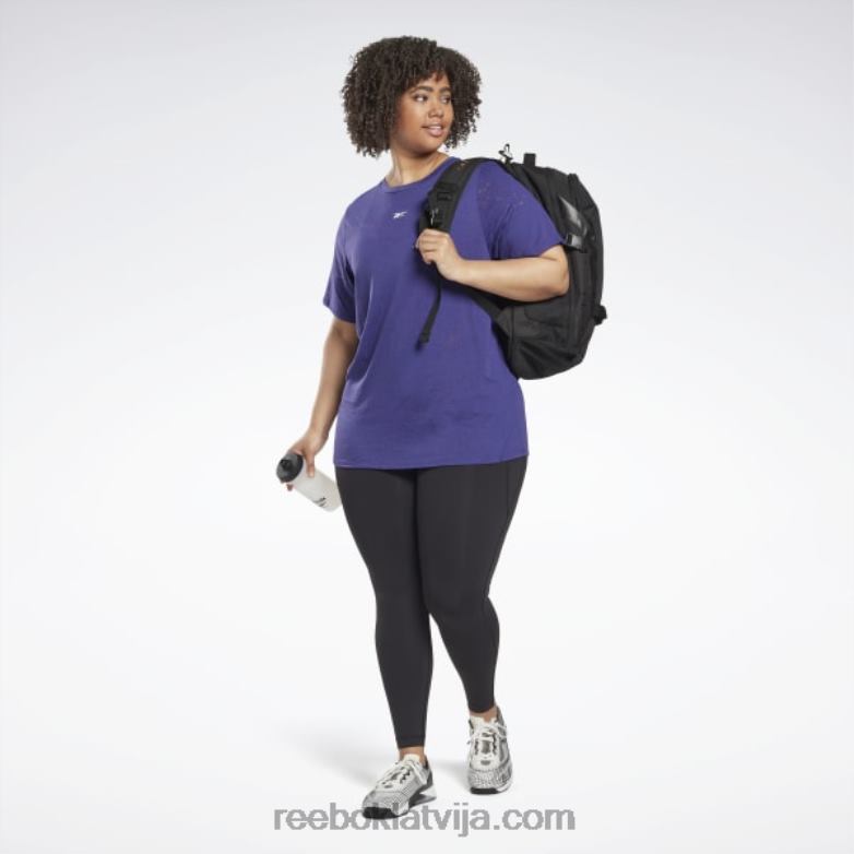 izdegšanas t-krekls (plus izmērs) sievietes 0T464545 Reebok trekns violets