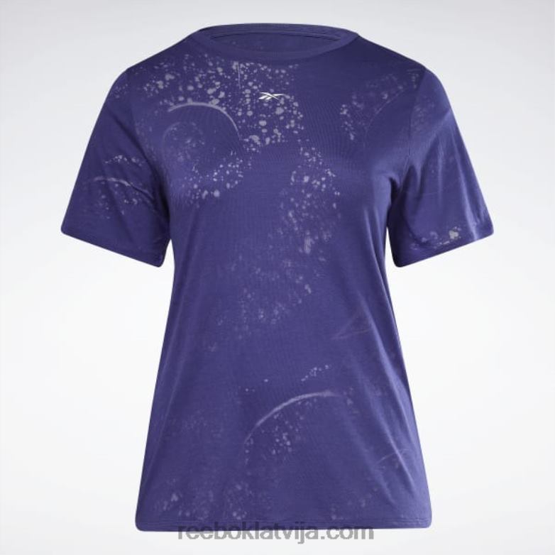 izdegšanas t-krekls (plus izmērs) sievietes 0T464545 Reebok trekns violets
