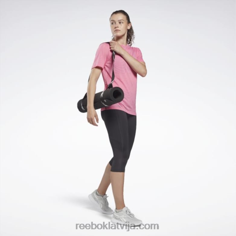 izdegšanas t-krekls sievietes 0T464745 Reebok patiesi rozā