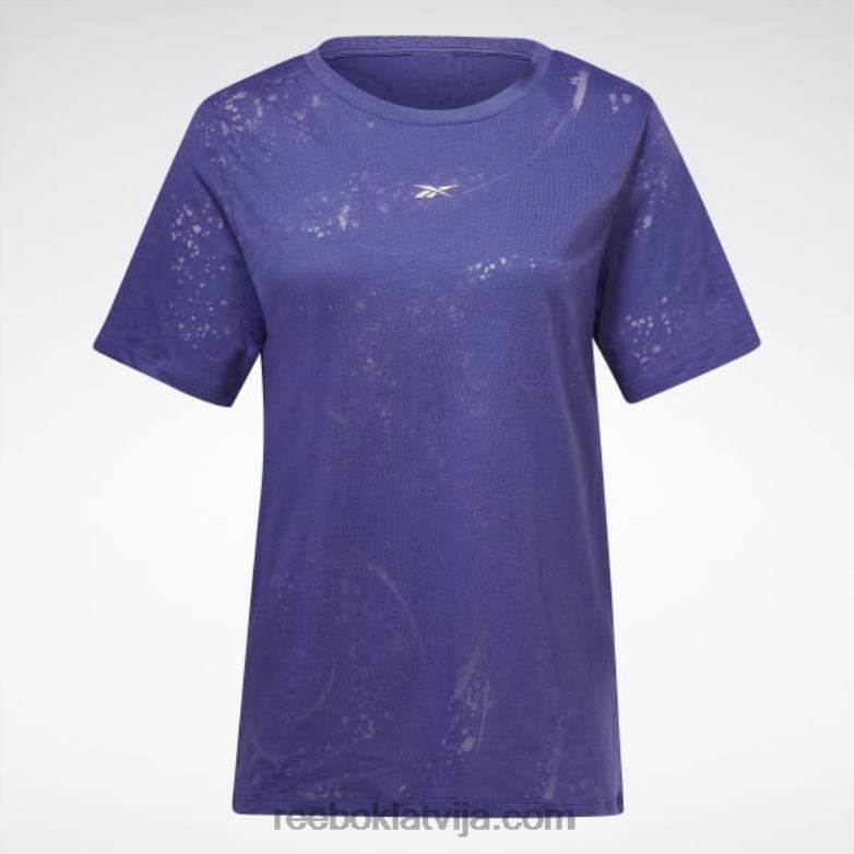 izdegšanas t-krekls sievietes 0T464801 Reebok trekns violets